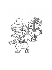 Brock Brawl Stars Coloring Pages 7