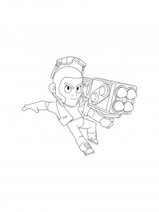 Brock Brawl Stars Coloring Pages 8
