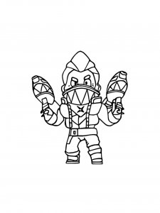 Colt Brawl Stars Coloring Pages 14