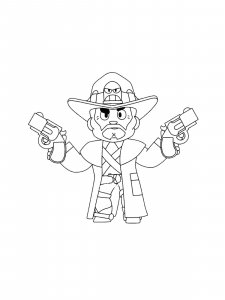Colt Brawl Stars Coloring Pages 17