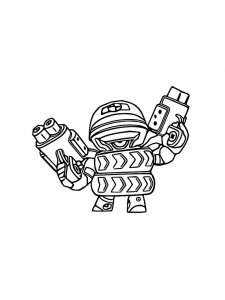 Darryl Brawl Stars Coloring Pages 10