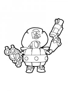 Darryl Brawl Stars coloring pages