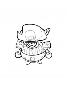 Darryl Brawl Stars Coloring Pages 6