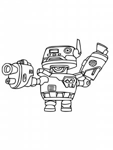 Darryl Brawl Stars Coloring Pages 7