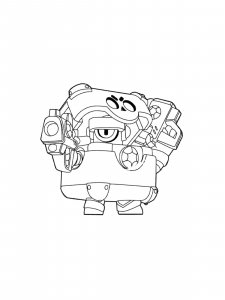Darryl Brawl Stars Coloring Pages 8