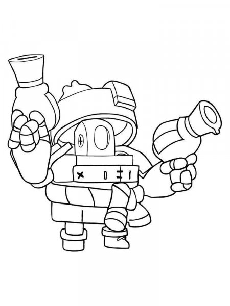 Darryl Brawl Stars coloring pages