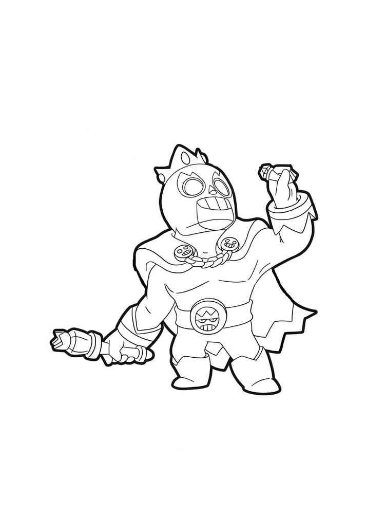 Free El Primo Brawl Stars Coloring Pages Download And Print El Primo Brawl Stars Coloring Pages - el primo king brawl stars