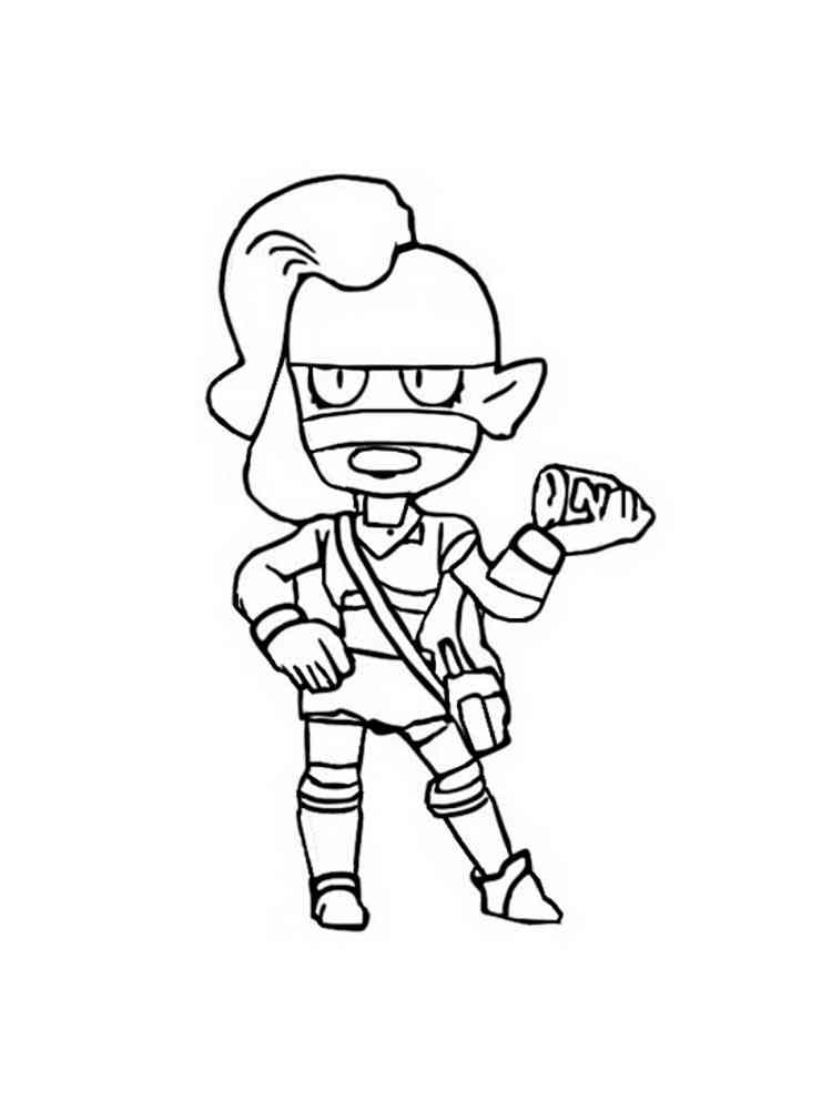 Free EMZ Brawl Stars coloring pages. Download and print ...