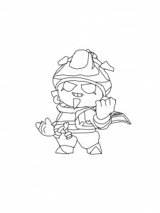 Gene Brawl Stars Coloring Pages 11