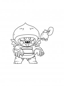 Gene Brawl Stars Coloring Pages 8
