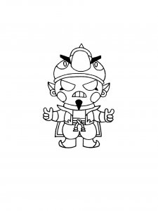 Gene Brawl Stars Coloring Pages 9