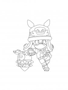 Jeki Brawl Stars Coloring Pages 10