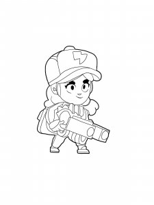 Jessie Brawl Stars Coloring Pages 10