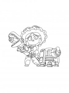 Jessie Brawl Stars Coloring Pages 12