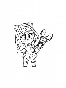 Jessie Brawl Stars Coloring Pages 6