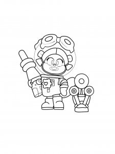 Jessie Brawl Stars Coloring Pages 7