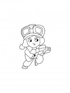 Jessie Brawl Stars Coloring Pages 8