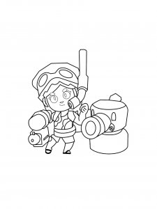 Jessie Brawl Stars Coloring Pages 9