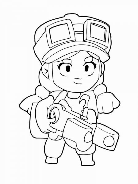 Jessie Brawl Stars coloring pages