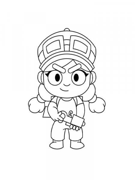 Jessie Brawl Stars coloring pages