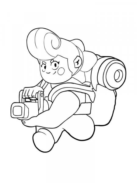 Pam Brawl Stars coloring pages