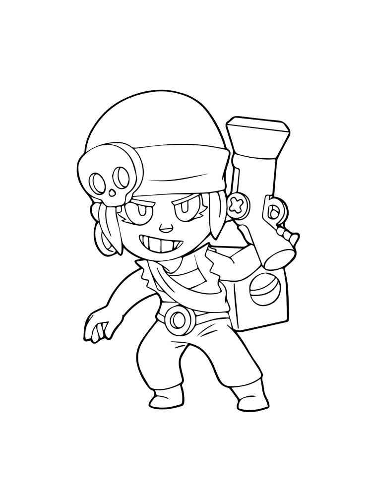Free Penny Brawl Stars Coloring Pages Download And Print Penny Brawl Stars Coloring Pages - jessie o penny brawl stars