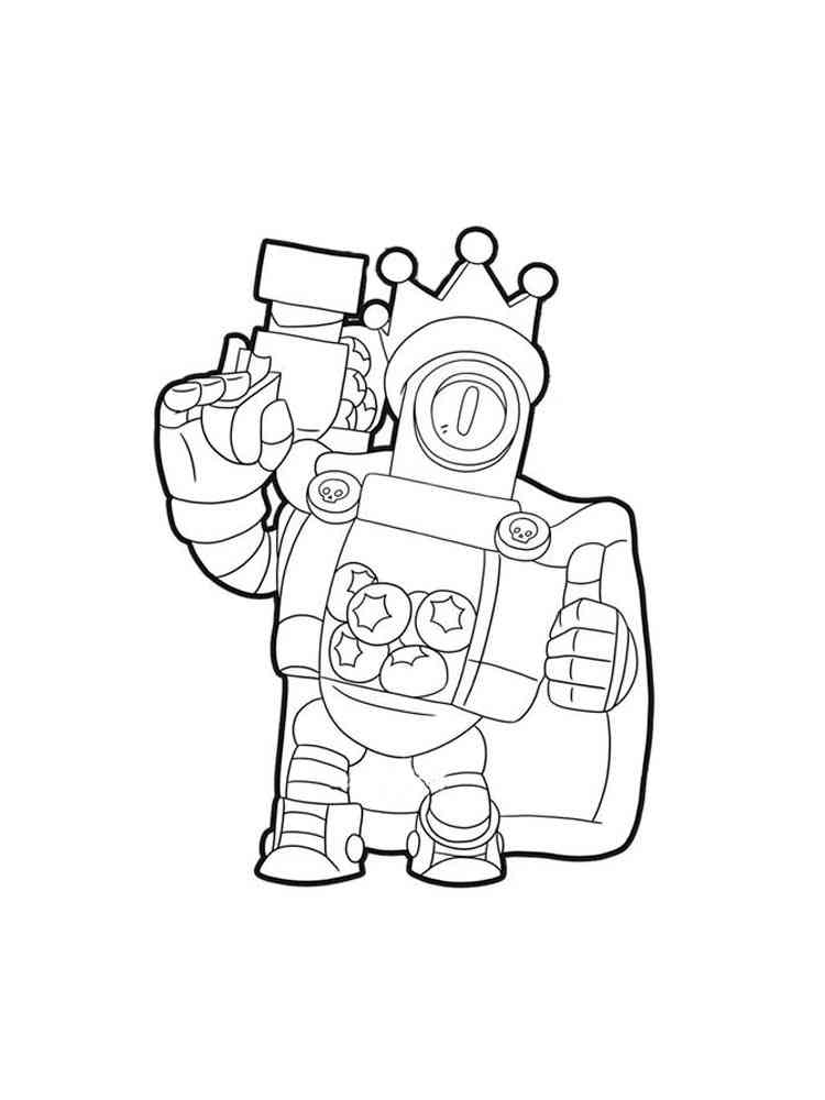 Free Rico Brawl Stars coloring pages. Download and print Rico Brawl