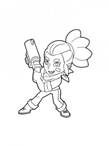 Shelly Brawl Stars Coloring Pages 1
