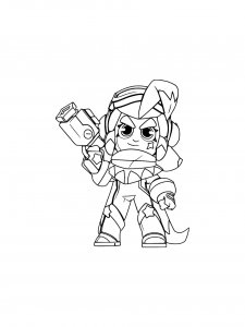Shelly Brawl Stars Coloring Pages 12