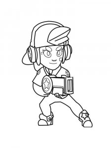 Shelly Brawl Stars coloring pages