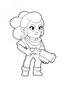 Shelly Brawl Stars Coloring Pages 6