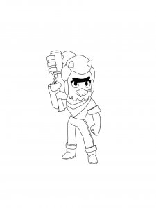 Shelly Brawl Stars Coloring Pages 8