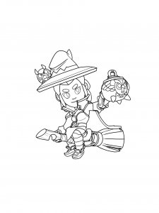 Shelly Brawl Stars Coloring Pages 9