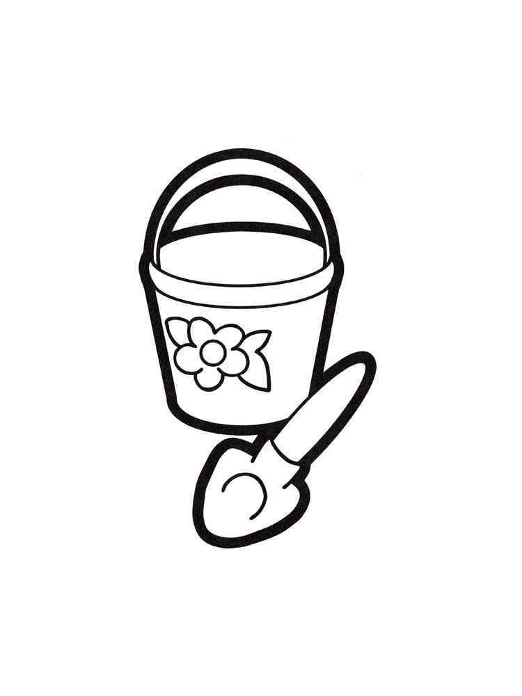 Bucket Coloring Pages Water Pail Clipart Printable Buckets Template ...