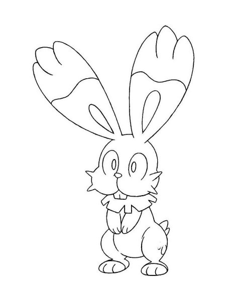 bunnelby coloring page printable pokemon