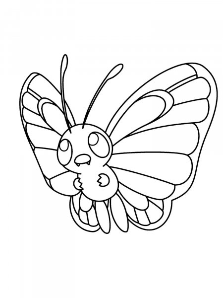 Pokemon Butterfree coloring pages - Free Printable