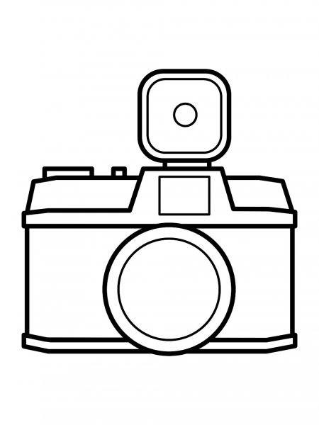 Camera coloring pages