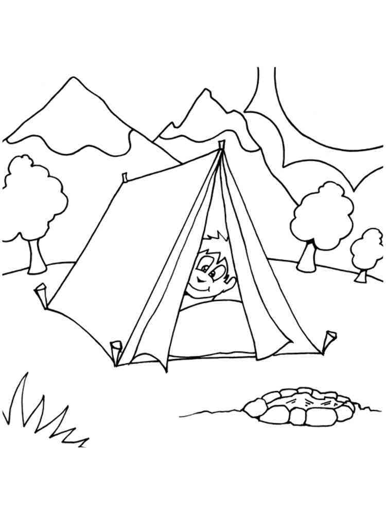 Camping Coloring Pages For Childrens Printable For Free