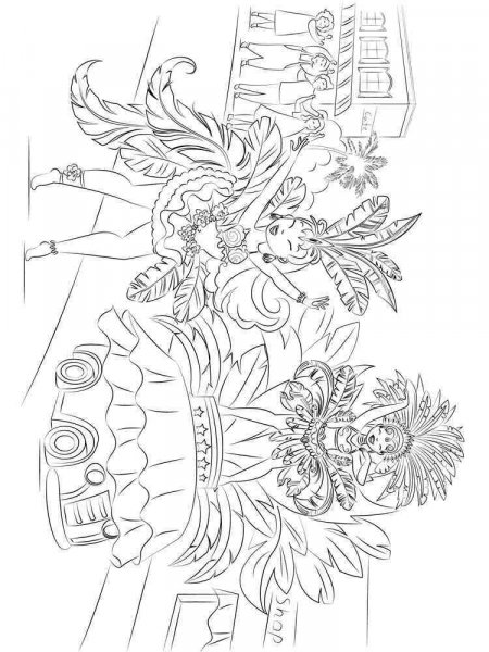 Carnival coloring pages