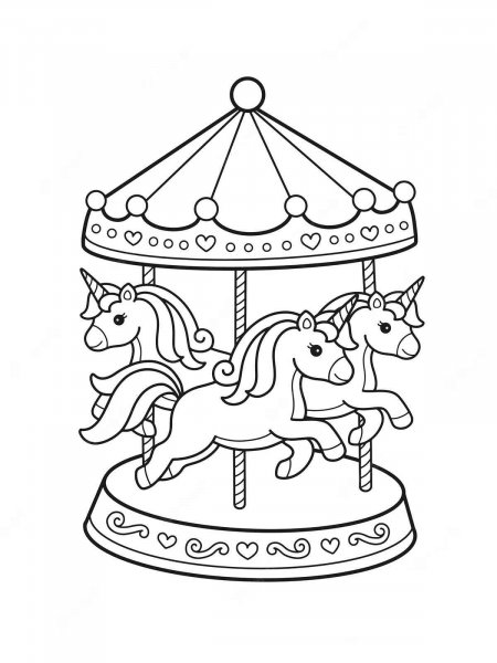 Carousel coloring pages