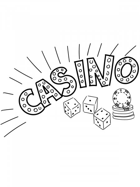 Casino coloring pages