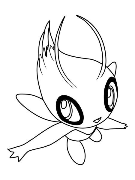 Pokemon Celebi coloring pages - Free Printable