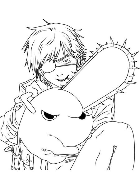 Chainsaw Man Coloring Pages 6881