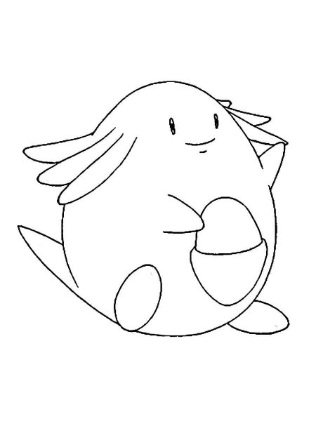 Pokemon Chansey Coloring Pages Free Printable
