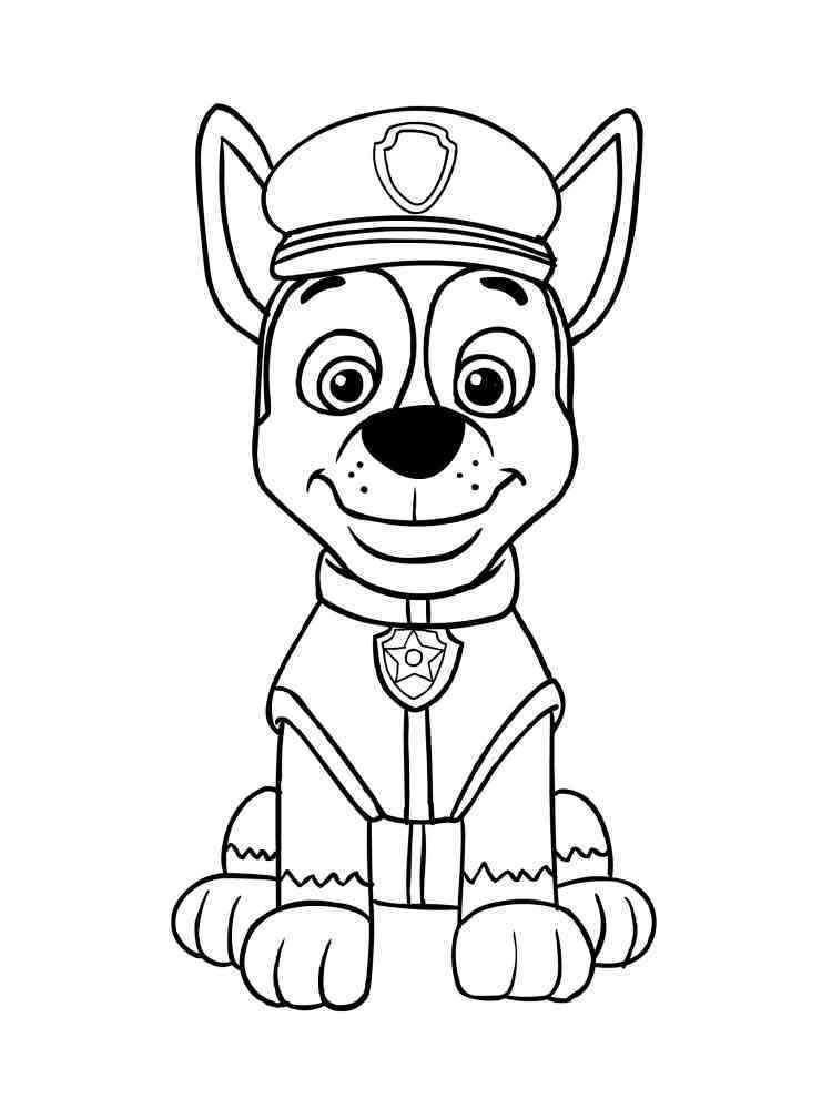 Chase Paw Patrol Coloring Pages Download And Print Chase Paw Patrol Coloring Pages