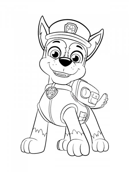 Chase Paw Patrol coloring pages