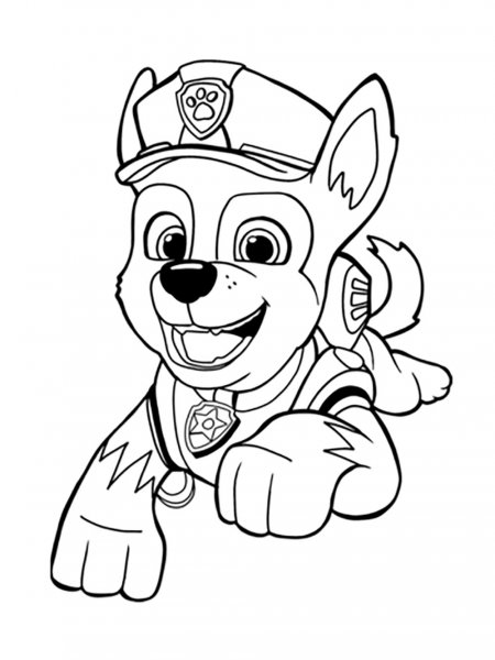 Chase Paw Patrol coloring pages