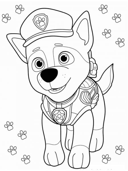 Chase Paw Patrol coloring pages