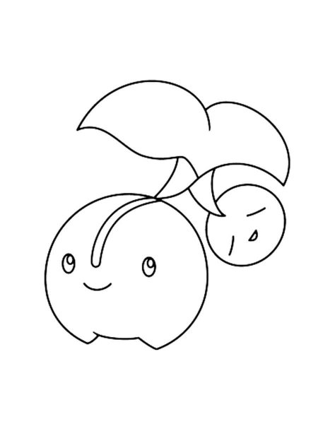 Pokemon Cherubi Coloring Pages Free Printable