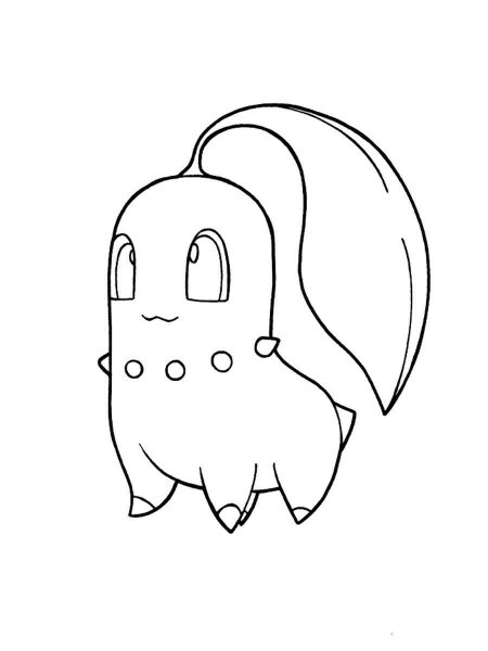 Pokemon Chikorita coloring pages - Free Printable